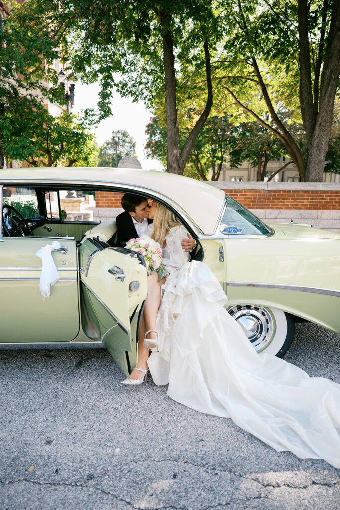 St. Louis wedding photographer, Shrine of St. Joseph wedding, documentary wedding photographer, St. Louis elopement photographer, intimate wedding inspiration, vintage car elopement 