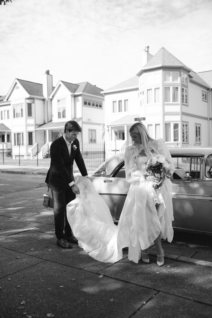 St. Louis wedding photographer, Shrine of St. Joseph wedding, documentary wedding photographer, St. Louis elopement photographer, intimate wedding inspiration, vintage car elopement 