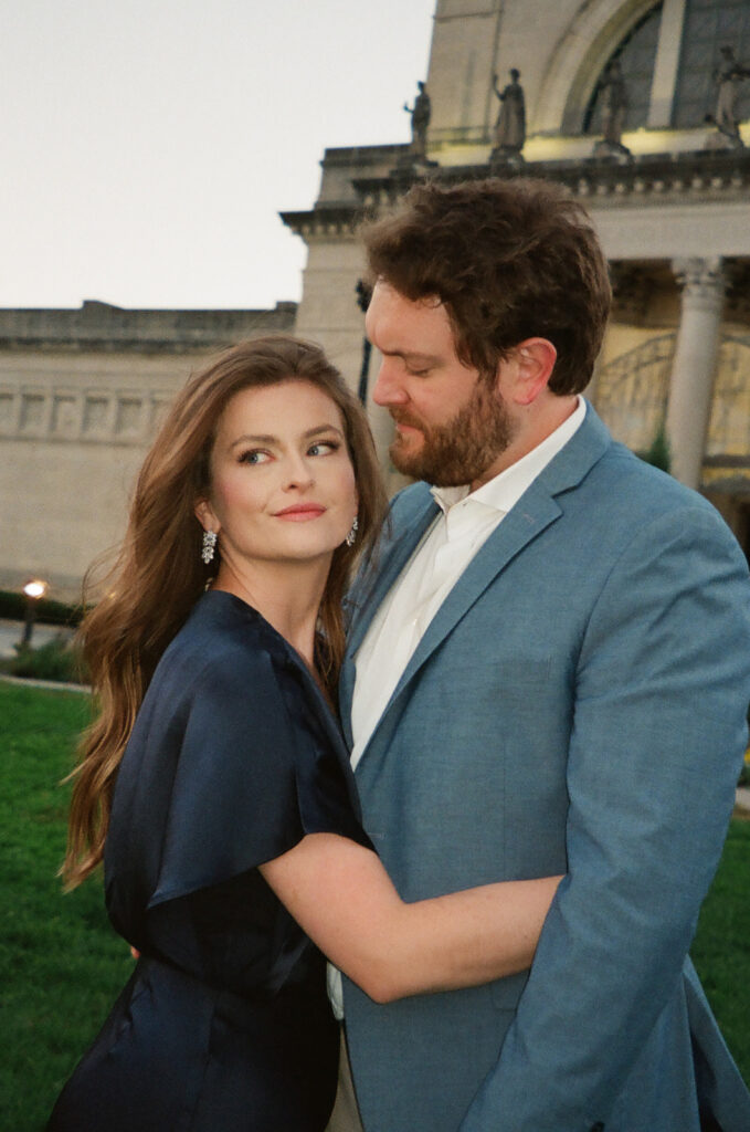 st. louis film wedding photographer, film engagement session in st.louis