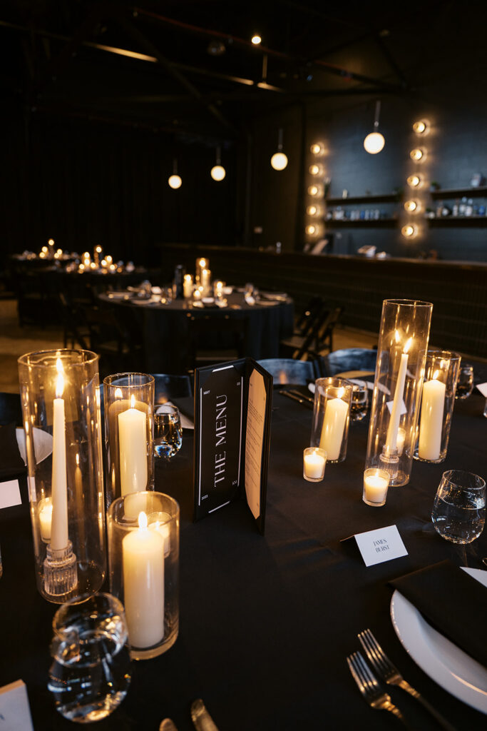 candlelight wedding reception at the hawthorn st. louis